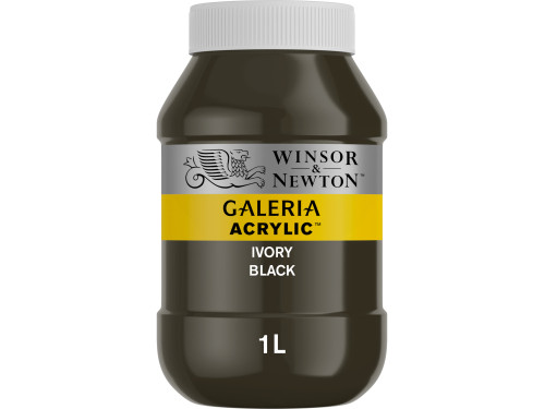 Acrylic paint Galeria - Winsor & Newton - Ivory Black, 1l