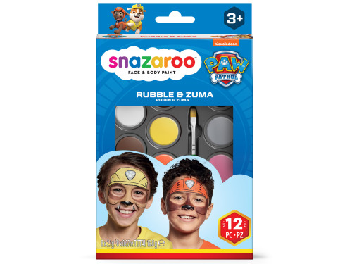 Zestaw do malowania twarzy Rubble i Zuma - Snazaroo - 12 szt.