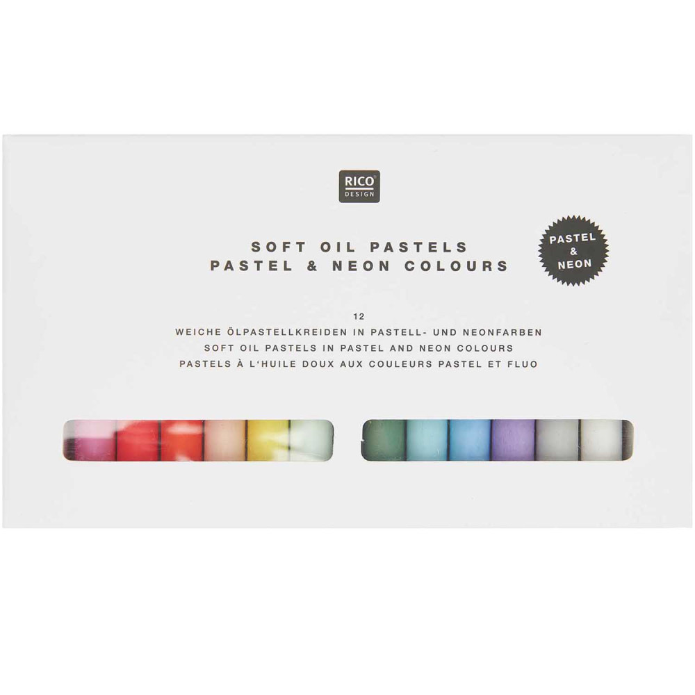 Soft Oil pastels Pastel & Neon - Rico Design - 12 colors