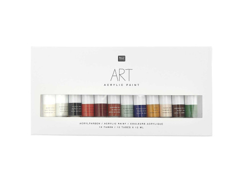 Set of acrylic paints ART Earthy Colors - Rico Design - 12 x 12 ml