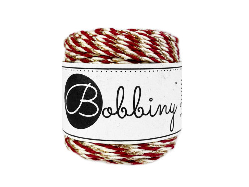 Cotton cord for macrames - Bobbiny - Holiday Champagne, 1,5 mm, 35m