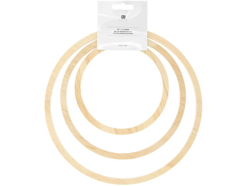 Set of wooden hoops, base for wreaths - Rico Design - 3 pcs.