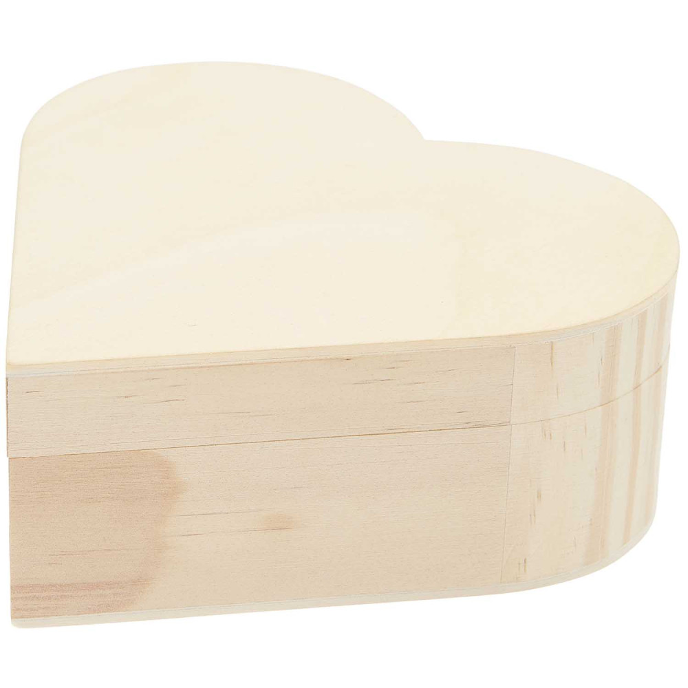 Wooden Heart box - Rico Design - 15 x 14,2 x 6 cm