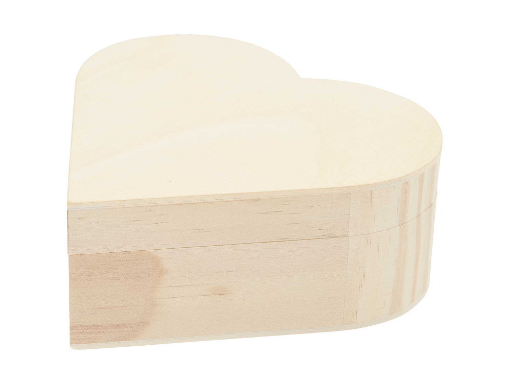 Pudełko drewniane, szkatułka Serce - Rico Design - 15 x 14,2 x 6 cm