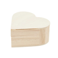 Pudełko drewniane, szkatułka Serce - Rico Design - 10 x 9,5 x 5 cm