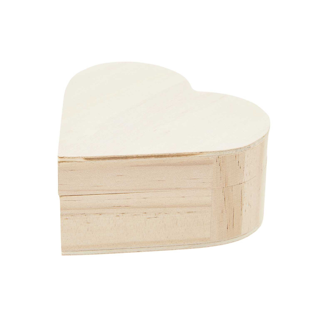 Wooden Heart box - Rico Design - 10 x 9,5 x 5 cm
