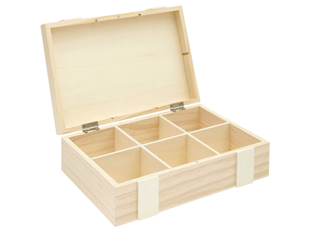 Wooden box with compartments - Rico Design - 24 x 16,5 x 7,3 cm