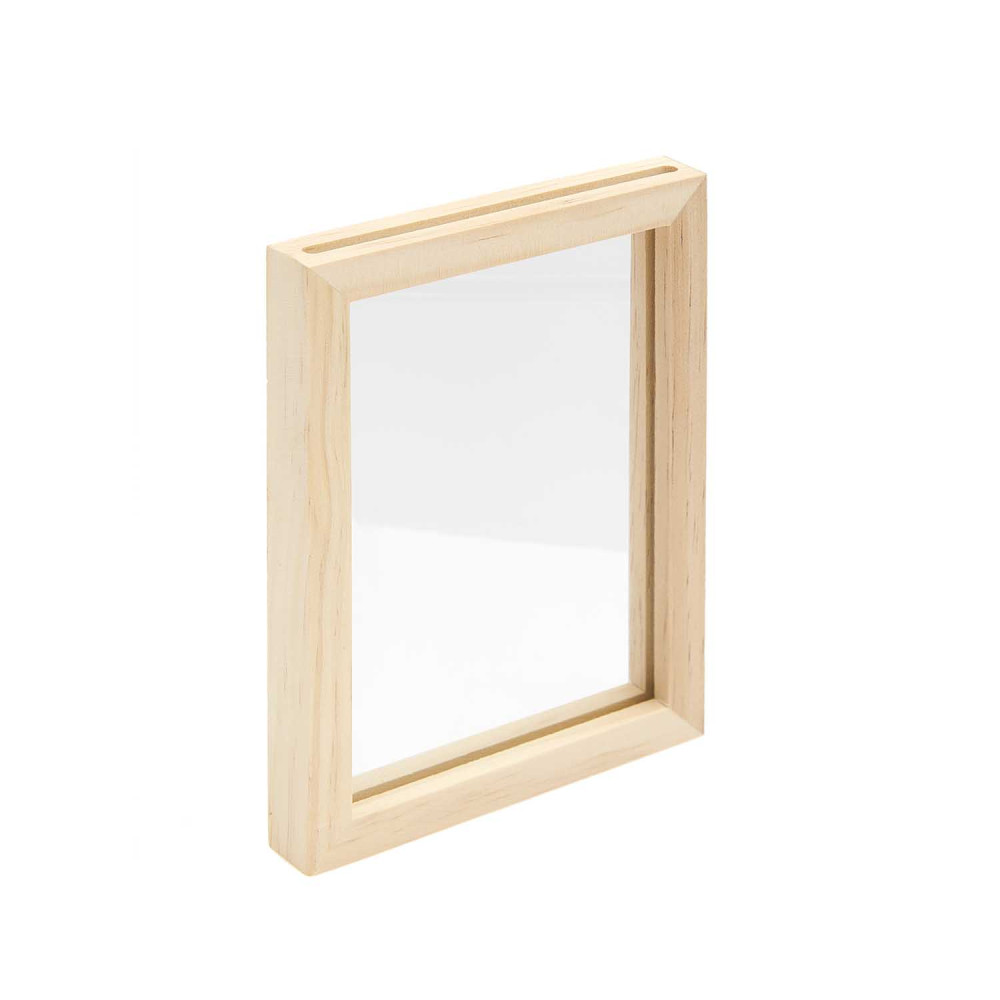Ramka drewniana ze szkłem - Rico Design - 10 x 13,5 x 1,5 cm