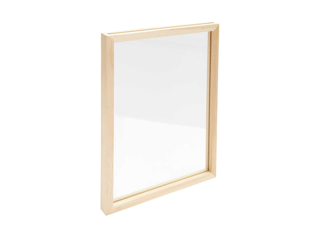 Wooden frame with glass insert - Rico Design - 13 x 18 x 1,5 cm