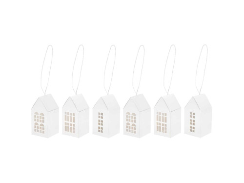 Set of paper houses - Rico Design - white, 6 pcs.