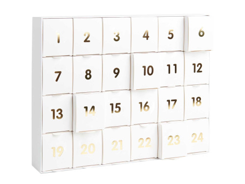 Advent calendar - Rico Design - white and gold, 24 pcs.