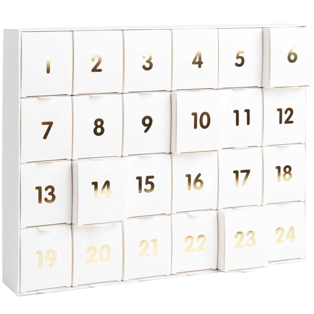 Advent calendar - Rico Design - white and gold, 24 pcs.