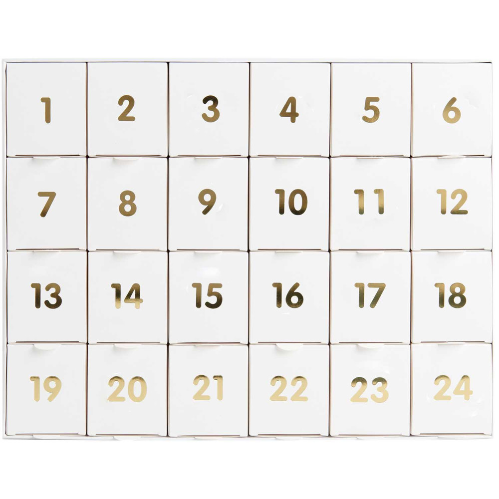 Advent calendar - Rico Design - white and gold, 24 pcs.