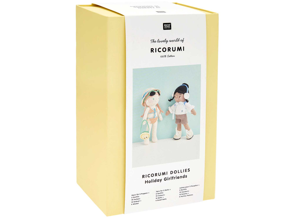 Set of Ricorumi Dollies DK cotton yarn - Rico Design - Holiday Girlfriends