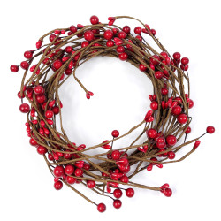 Wreath with red balls - 18 cm