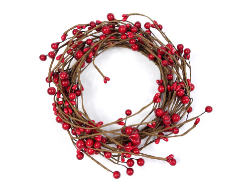Wreath with red balls - 18 cm
