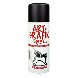 Acrylic spray paint - Renesans - black, 200 ml