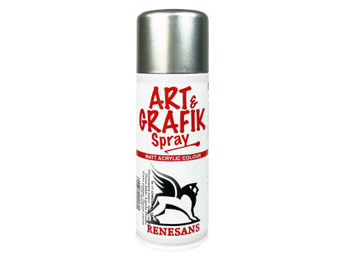 Acrylic metallic spray paint - Renesans - chrome silver, 200 ml