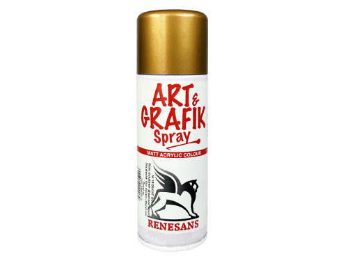Acrylic metallic spray paint - Renesans - ducat gold, 200 ml