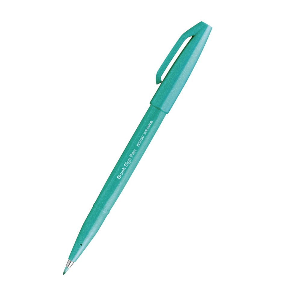 Zestaw pisaków artystycznych Brush Sign Pen - Pentel - Kolorowa Rafa, 6 szt.