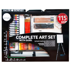 Complete Painting Art Set with easel - Daler Rowney - 115 pcs.