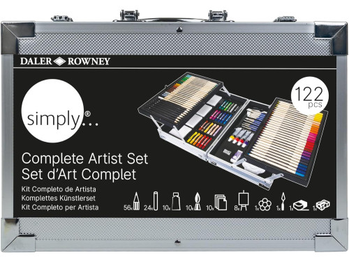 Complete Painting Art Set in case - Daler Rowney - 122 pcs.