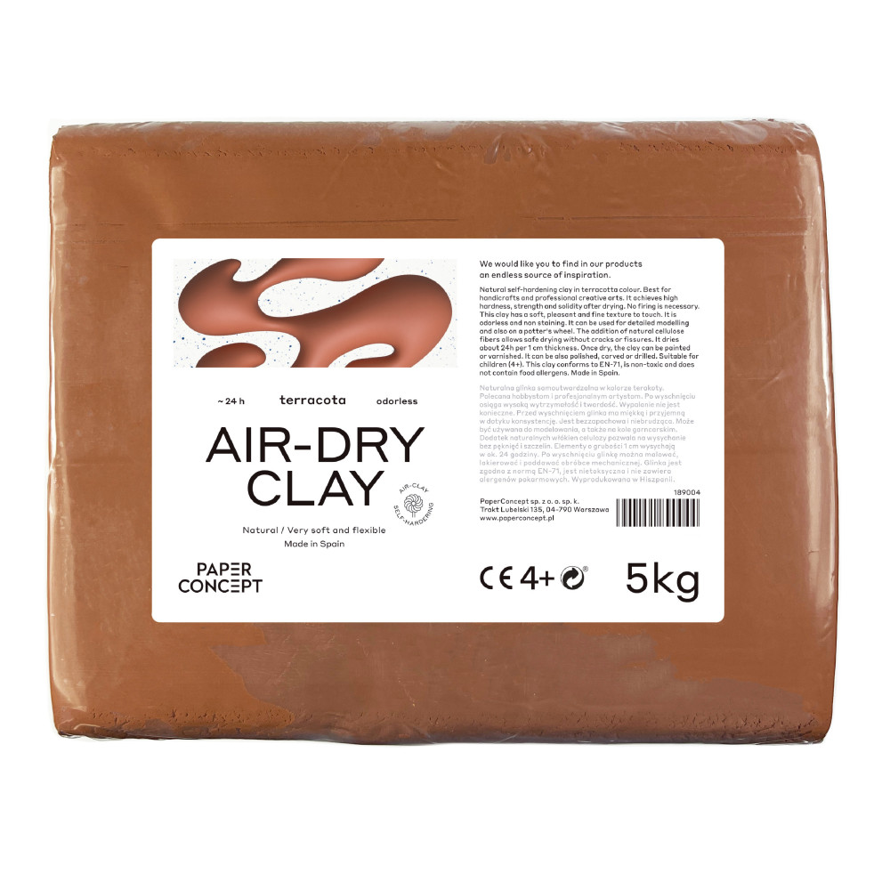 Glinka samoutwardzalna Air-Dry Clay - PaperConcept - Terracota, 5 kg