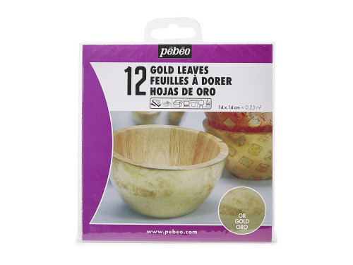 Gold leaves - Pébéo - Gold, 12 sheets