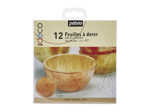 Gold leaves Deco - Pébéo - Copper, 12 sheets