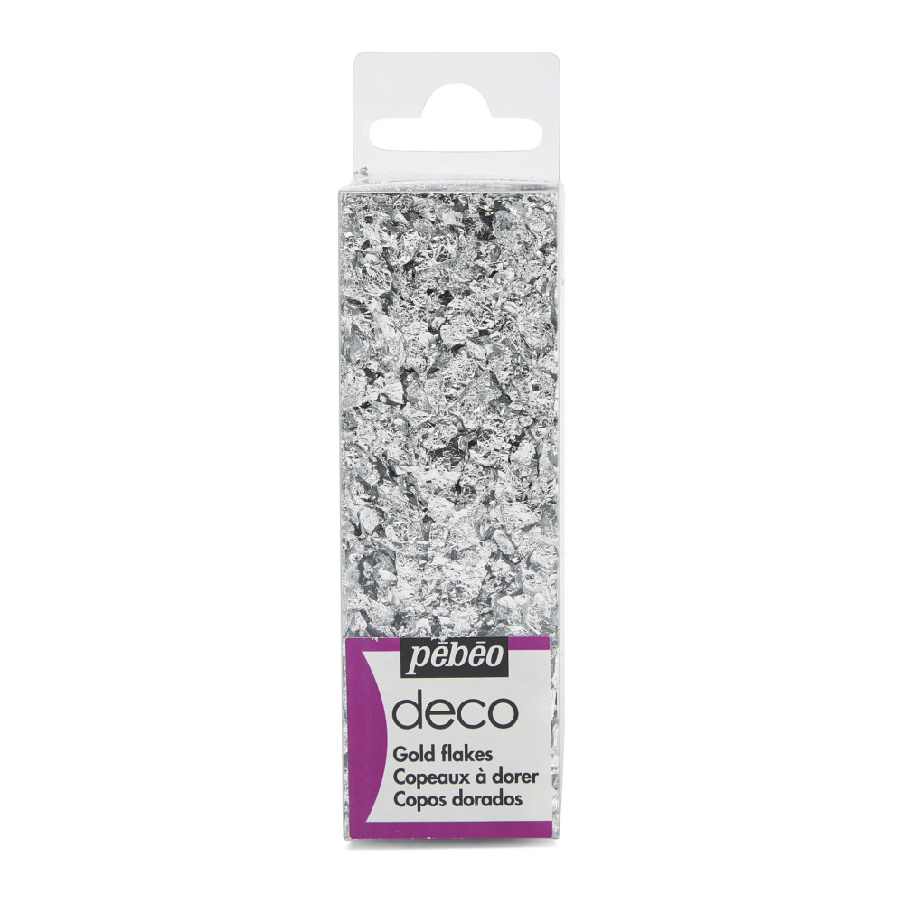 Gold flakes Deco - Pébéo - Silver, 1,5 g