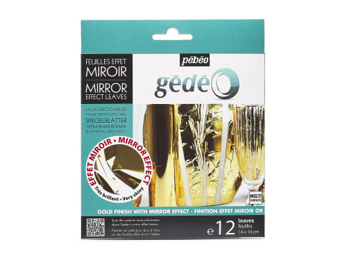 Folia do złoceń w arkuszach Mirror - Pébéo - Gold, 12 szt.