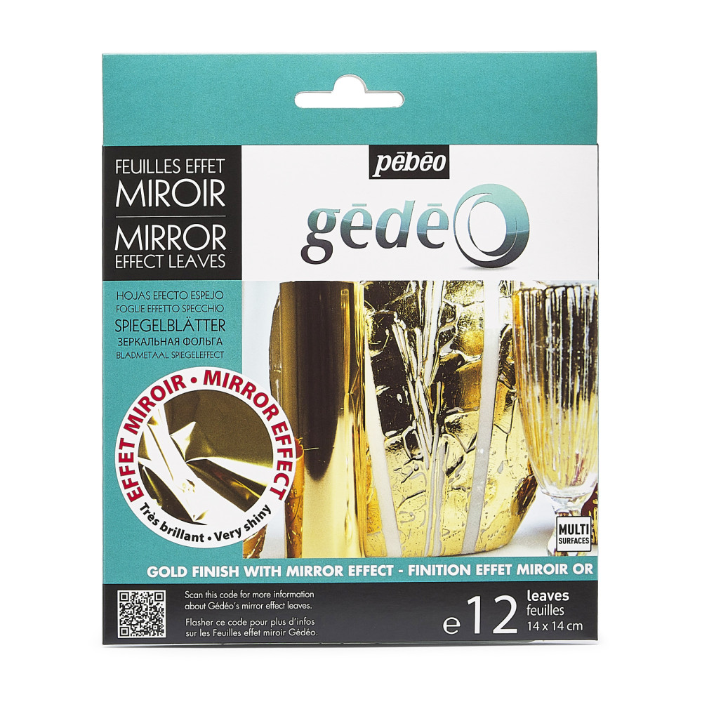 Gold leaves Mirror - Pébéo - Gold, 12 sheets