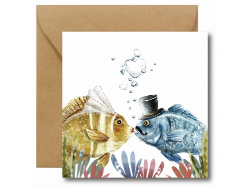 Greeting card - Hi Little - Wedding, 14,5 x 14,5 cm