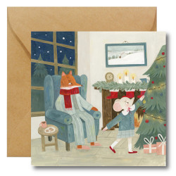 Greeting card - Hi Little - Christmas Time, 14,5 x 14,5 cm