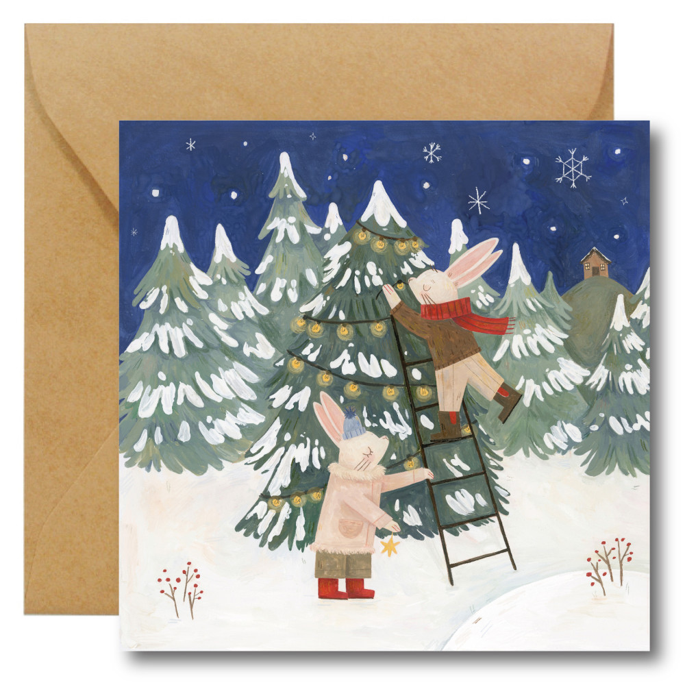 Greeting card - Hi Little - Christmas Tree, 14,5 x 14,5 cm