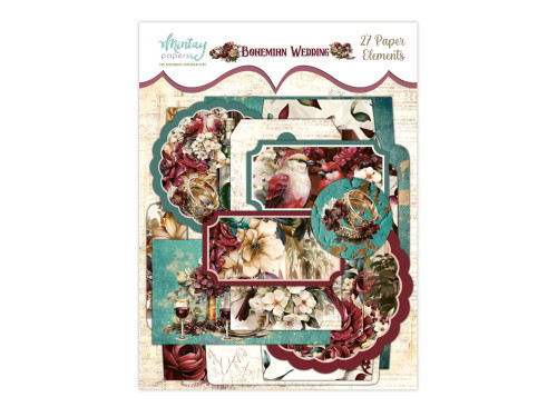 Set of paper elements, tags - Mintay - Bohemian Wedding, 27 pcs.