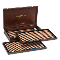 Set of Luminance colored pencils in wooden box - Caran d'Ache - 80 pcs.