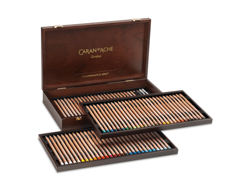 Set of Luminance colored pencils in wooden box - Caran d'Ache - 84 pcs.
