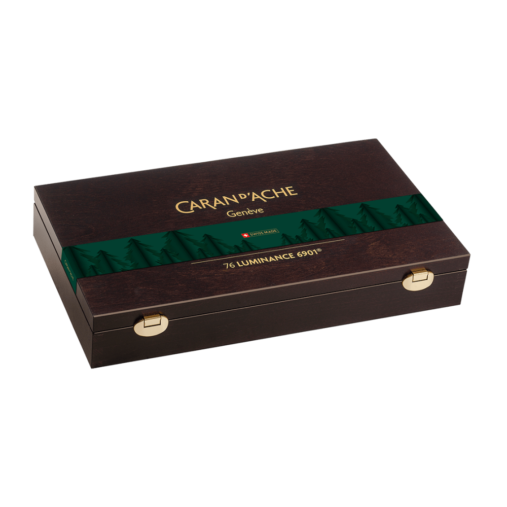 Set of Luminance colored pencils in wooden box - Caran d'Ache - 84 pcs.