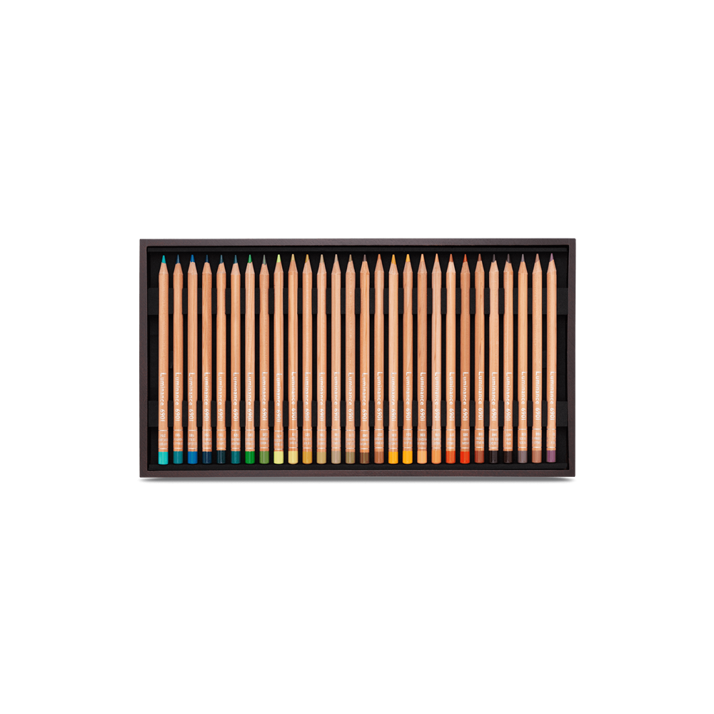 Set of Luminance colored pencils in wooden box - Caran d'Ache - 84 pcs.