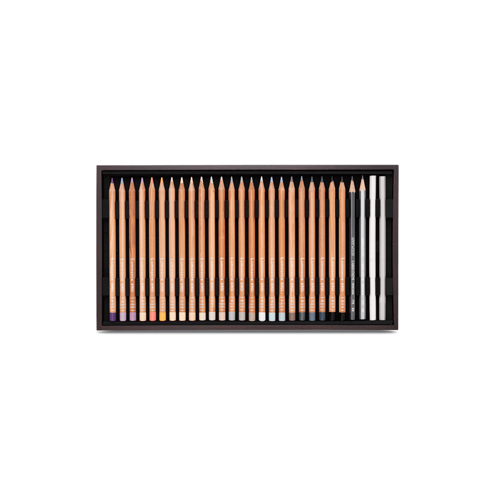 Set of Luminance colored pencils in wooden box - Caran d'Ache - 84 pcs.