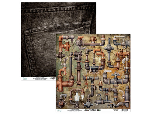 Papier do scrapbookingu 30,5 x 30,5 cm - Mintay - Mr. Fix It 02