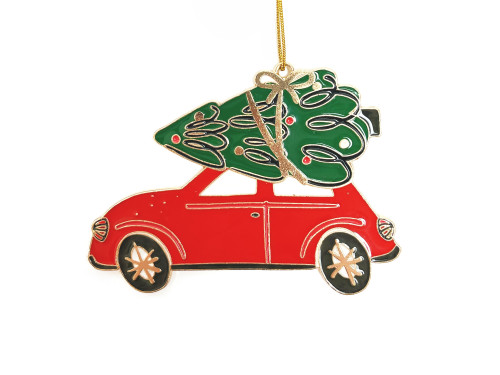 Hanging decoration Christmas Car - 9 x 6,5 cm