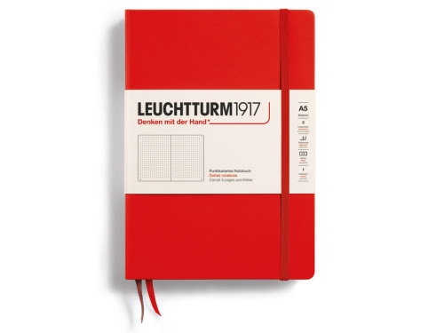 Notatnik A5 - Leuchtturm1917 - w kropki, Lobster, twarda okładka, 80 g