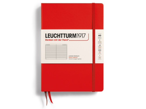 Notebook, A5 - Leuchtturm1917 - ruled, Lobster, hard cover, 80 g