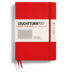 Notebook, A5 - Leuchtturm1917 - squared, Lobster, hard cover, 80 g
