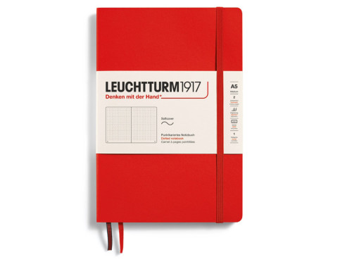 Notatnik A5 - Leuchtturm1917 - w kropki, Lobster, miękka okładka, 80 g