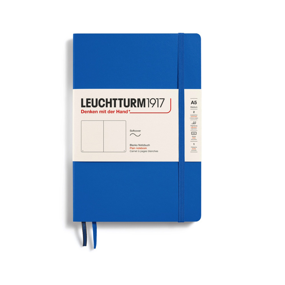 Notebook, A5 - Leuchtturm1917 - plain, Sky, soft cover, 80 g