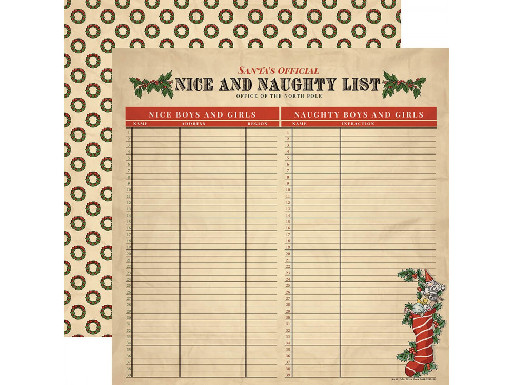 Carta Bella Paper - Christmas Wonderland - Naughty and Nice