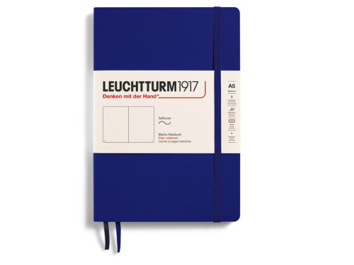 Notebook, A5 - Leuchtturm1917 - plain, Ink, soft cover, 80 g